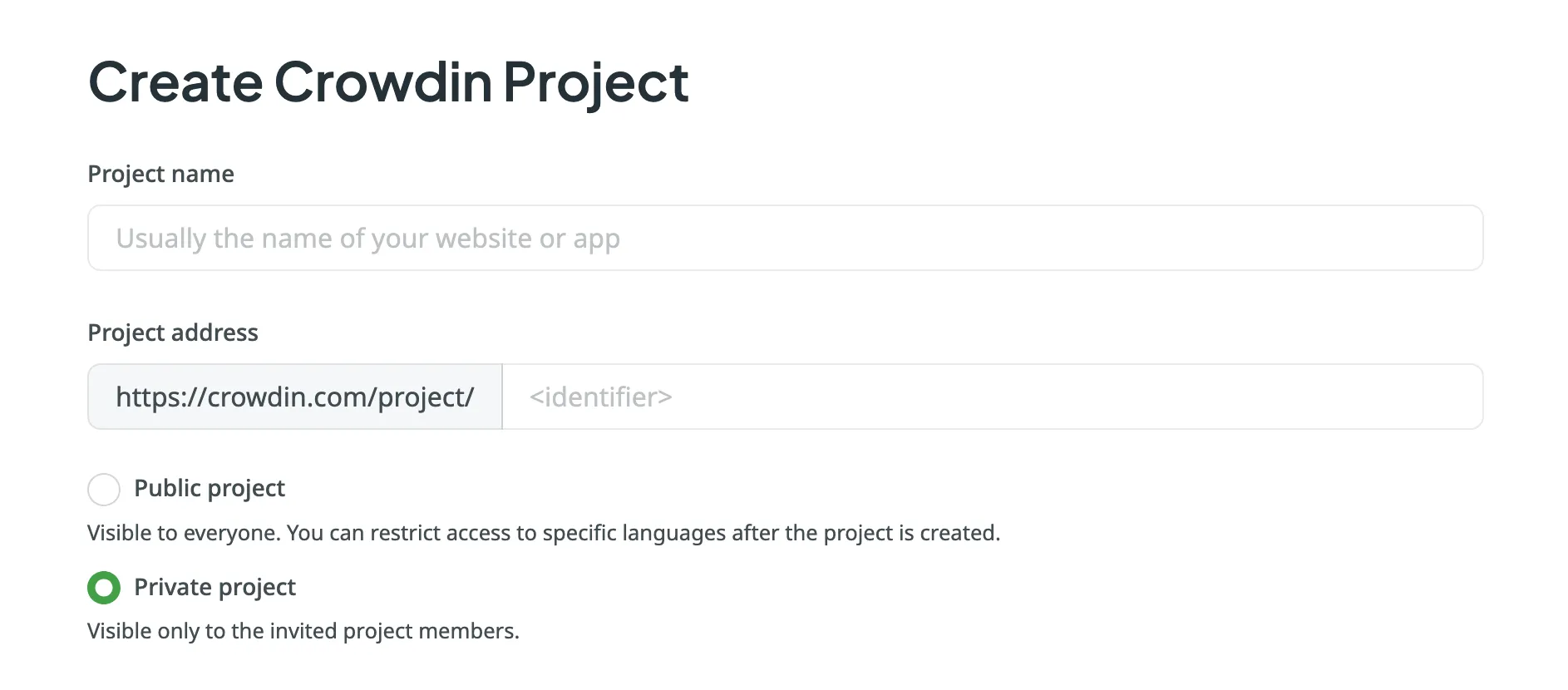 Project Visibility